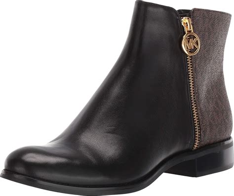 michael kors black leather lainey flat booties|Michael Michael Kors Lainey Flat Bootie .